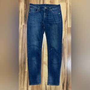Denim & Supply Ralph Lauren Jeans Womens 27/30 Blue Flag Patch Skinny Low Rise